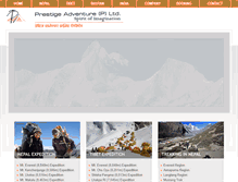 Tablet Screenshot of prestigeadventure.com